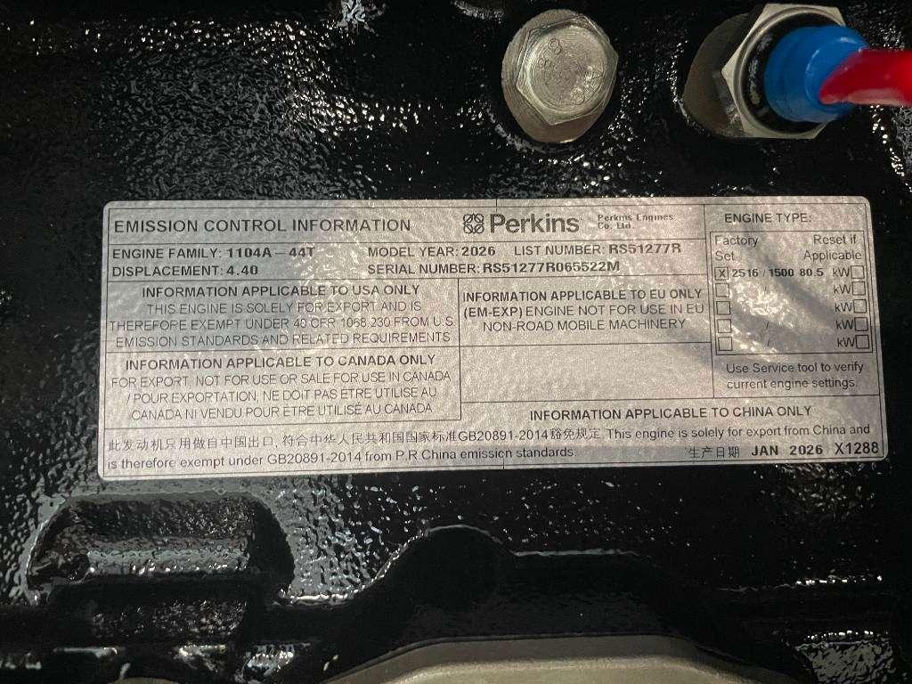 Perkins 1104A-44TG2 - 88 kVA Generator - DPX-19805 Foto 13