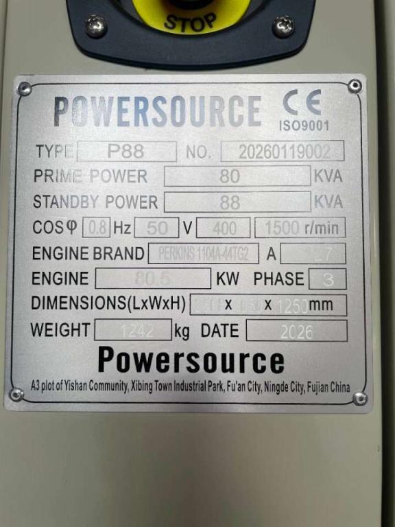 Perkins 1104A-44TG2 - 88 kVA Generator - DPX-19805 Foto 6