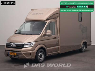 Man TGE 3.180 Automaat Paardenwagen Hengstenuitvoering Trekhaak LED Airco Cruise Camera Euro6 Horsetruc vendida por BAS World B.V.