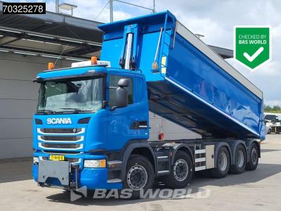 Scania G450 10X4 NL-Truck 28m3 HYVA Tipper Lift+steering axle Retarder Euro 6 vendida por BAS World B.V.