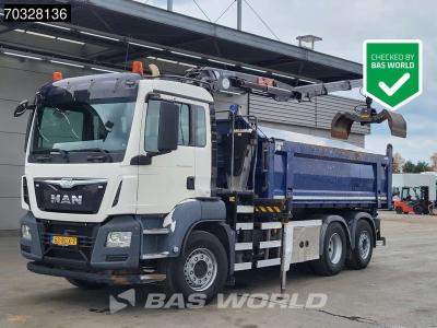 Man TGS 28.360 TGS 6X2 NL-Truck HMF 1643 Z2 Crane 13m3 2-way tipper Lift+Steering axle Euro 6 vendida por BAS World B.V.