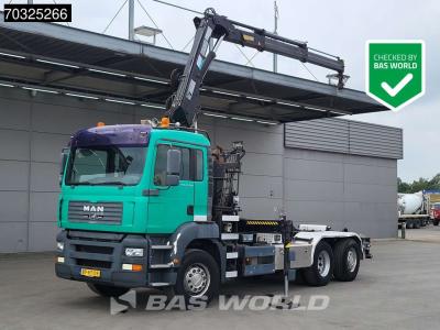 Man TGA 26.360 TGA 6X2 HIAB 166B-2 CL Crane + 20t Hook Steering Axle Euro 3 vendida por BAS World B.V.