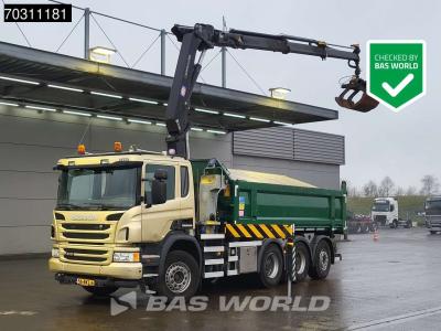 Scania P410 P 8X4 NL-Truck HMF 1800K3 Kran Crane HSW 2-side tipper Lift+Steering axle Euro 6 vendida por BAS World B.V.