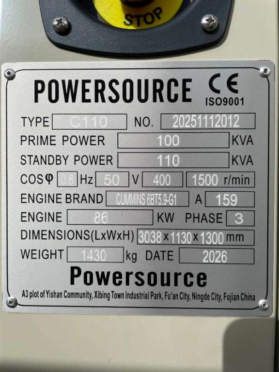 Cummins 6BT5.9-G1 - 110 kVA Generator - DPX-19835 Foto 6