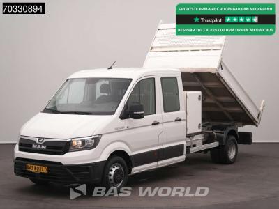 Man TGE 5.120 Dubbel Cabine Kipper met Kist Dubbellucht 3,5t Trekhaak Airco Cruise Camera Euro6 Tipper vendida por BAS World B.V.