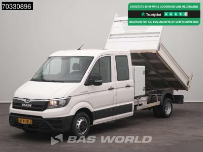 Man TGE 5.120 Dubbel Cabine Kipper met Kist Dubbellucht 3,5t Trekhaak Airco Cruise Camera Euro6 Tipper vendida por BAS World B.V.