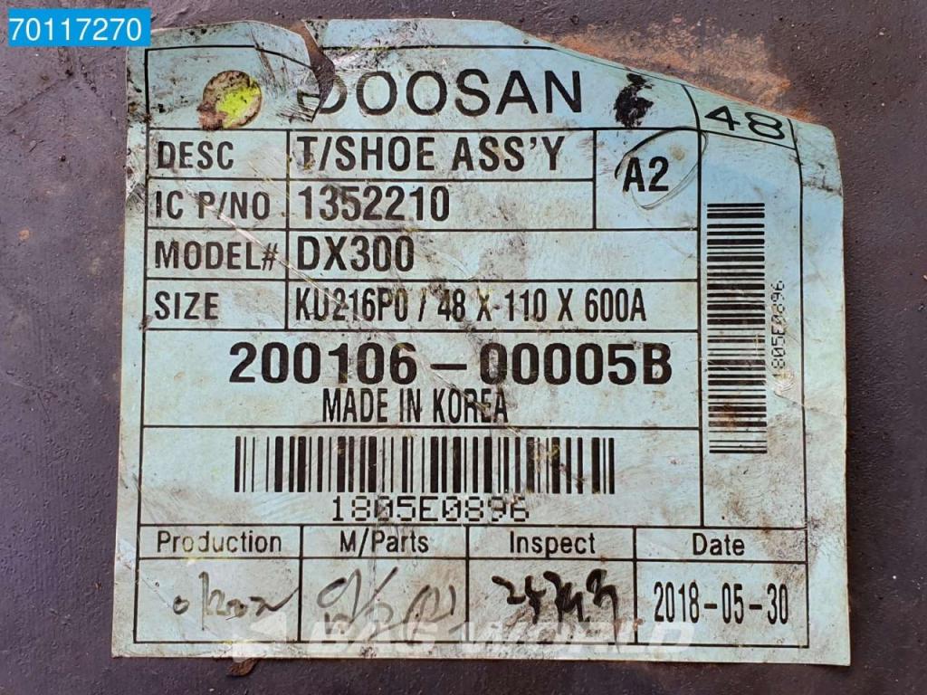 Doosan DX300 Track New unused tracks - triple grousers - DX300 Foto 5