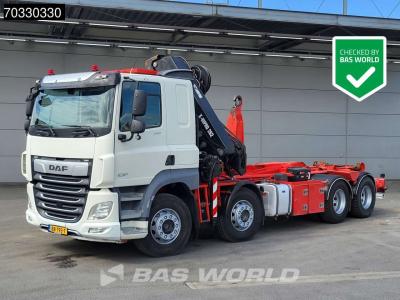 Daf CF 530 8X2 HIAB X-HIPRO 262 EP-5 Kran Crane + 21t Hooklift ACC Euro 6 vendida por BAS World B.V.