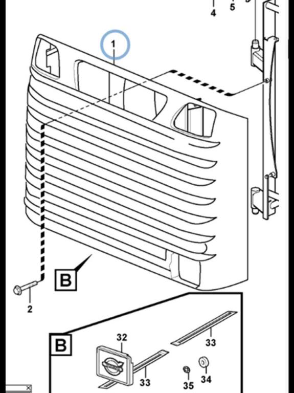 Volvo Grating for Volvo L180E, L180F, L220F, L150E, L220E and L150F. Foto 2