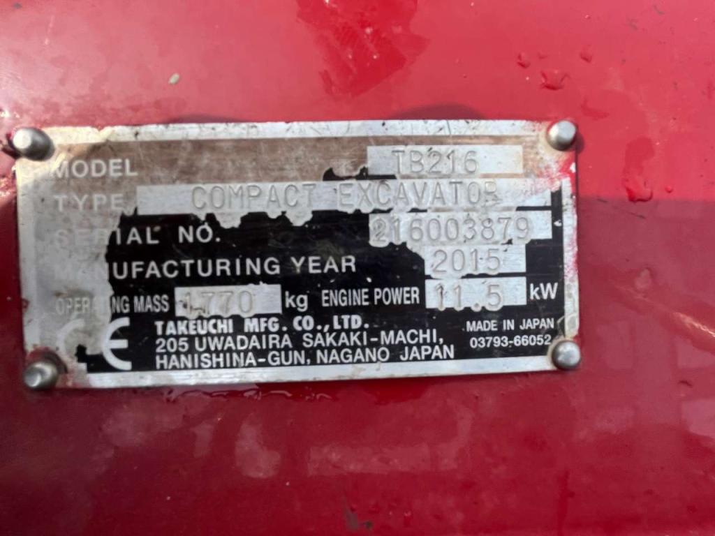 Takeuchi TB216 Foto 5