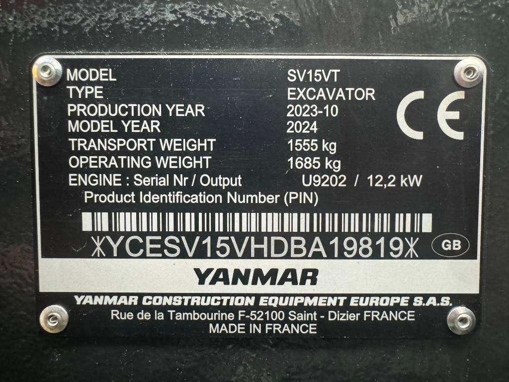 Yanmar SV15VT - New / Unused / Hammer Lines / CE Foto 18