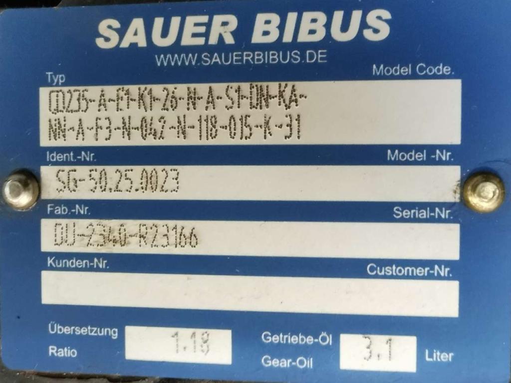 Sauer Bibus Transmisión para TELESCOPICO CLASS, TELESCOPICO DIECI Foto 2