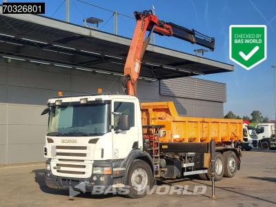 Scania P380 P 6X2 Palfinger PK15500 Kran Crane 20tons containersystem Lift+steering axle Euro 4 vendida por BAS World B.V.
