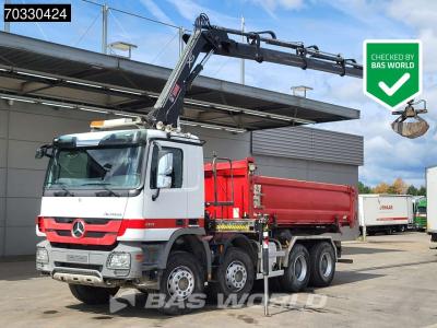 Mercedes-Benz Actros 4141 8X4 HIAB 166 D-4 Hiduo Crane 11m3 2-way tipper Steelsuspension Big-Axle Euro 5 vendida por BAS World B.V.