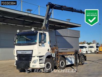 Daf CF 460 8X2 HIAB 144 B-3 HIDUO Crane kran Cable lift Lift+steering axle Euro 6 vendida por BAS World B.V.