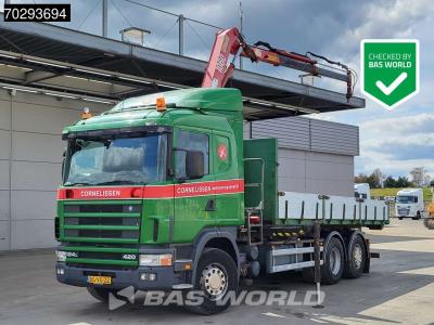 Scania R124 R 124 LB 6X2 NA 75190 6X2 HMF 1063 K2 Kran Crane Lift Axle Manual Euro 2 vendida por BAS World B.V.