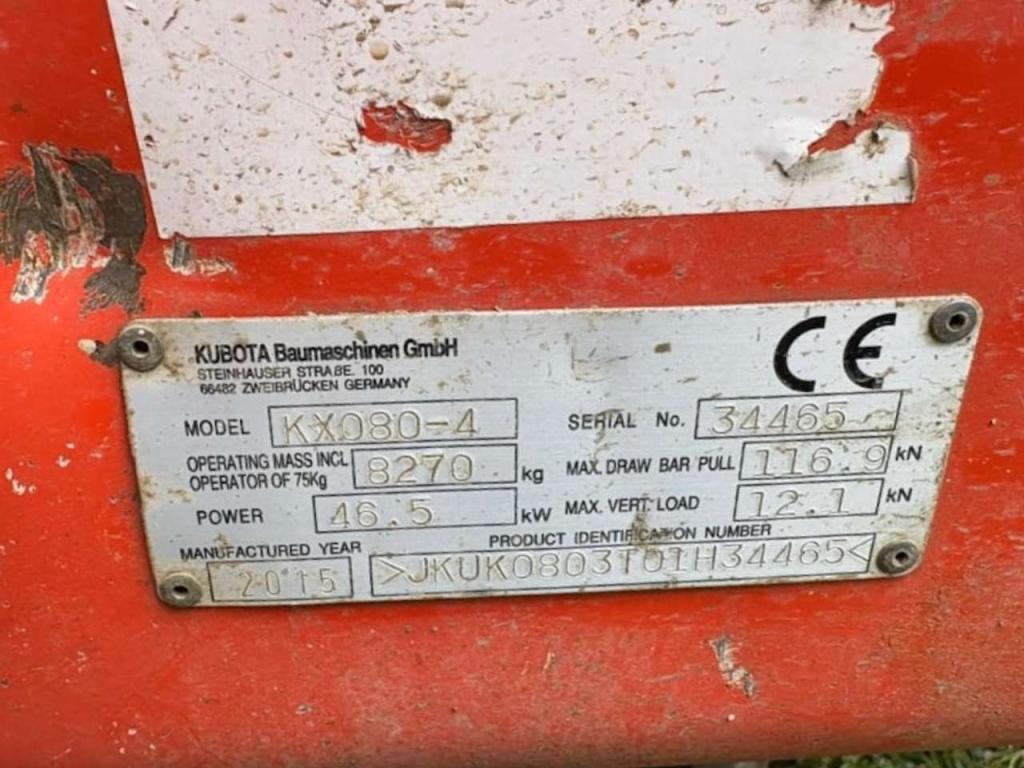 Kubota KX080-4 Foto 4