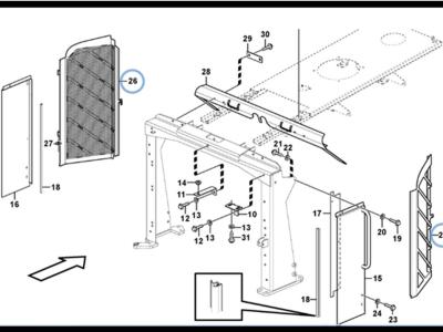 Volvo ventilation hatch for Volvo L180E, L150E, L180F, L220F, L150F and L220E. vendida por Balavto