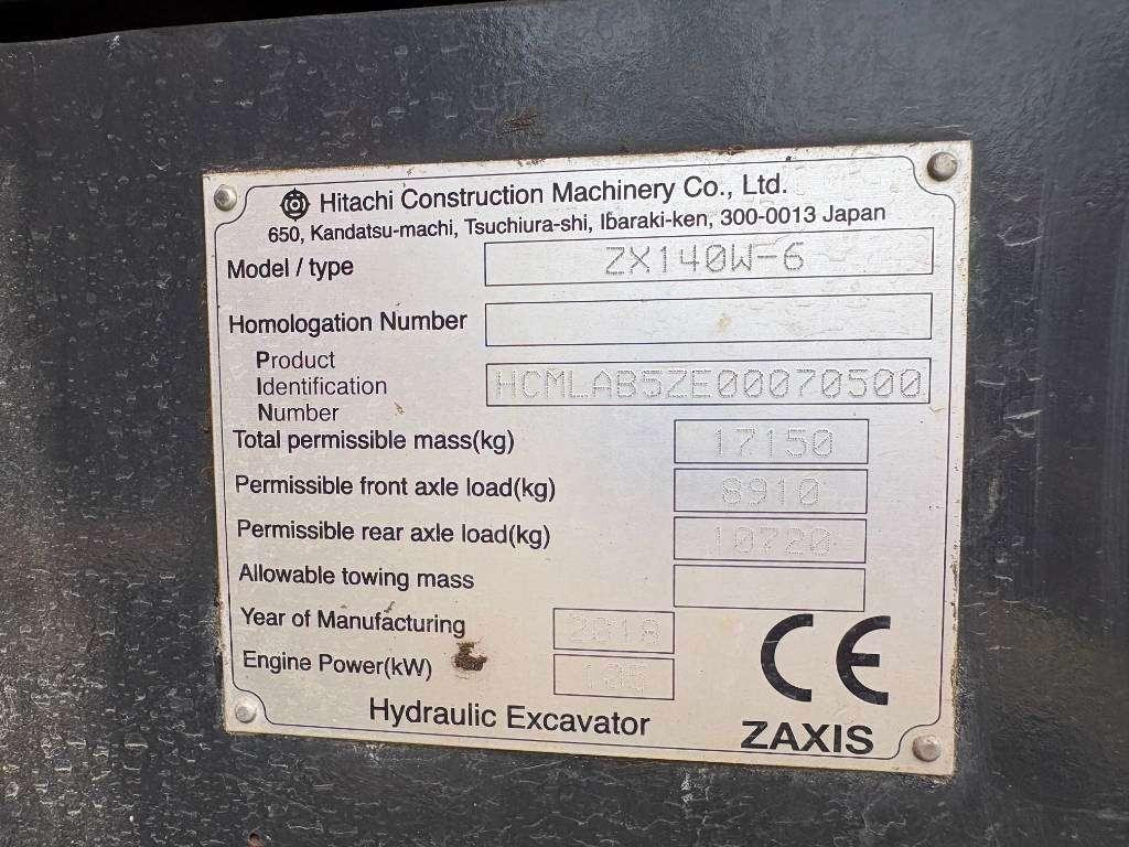 Hitachi ZX140W-6 (3 Pieces available) Foto 7