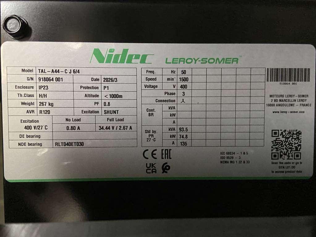 Cummins 4BTA3.9-G11 - 88 kVA Generator - DPX-19834 Foto 16