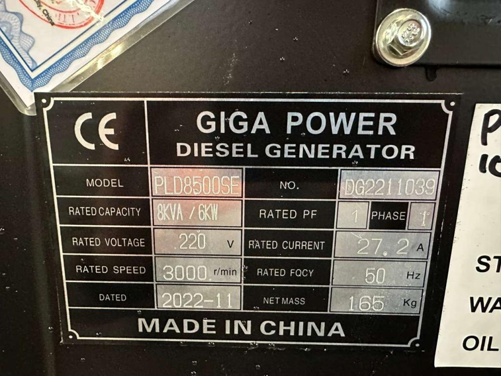 Giga Power PLD8500SE 8KVA silent set Foto 10