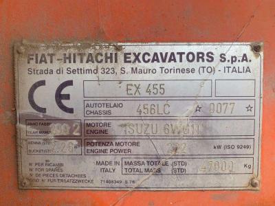 Fiat Hitachi EX455 vendida por Omeco Spa