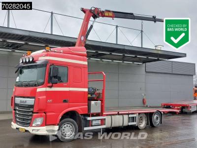 Daf XF 440 6X2 NL-Truck Transporter HMF 900-K2 Kran Winch Lift-Lenkachse Euro 6 vendida por BAS World B.V.