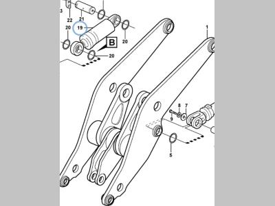 Volvo tilt cylinder for Volvo L180E and L180F vendida por Balavto