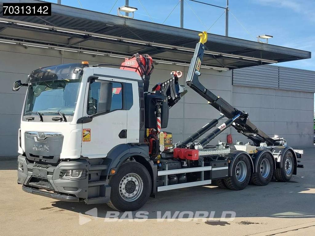 Man TGS 35.480 TGS 8X4 NEW! FASSI F275A Crane + HYVA 26-60 Hooklift Euro 6 Foto 9