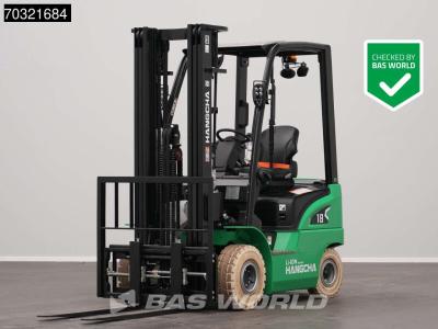 Hangcha CPD18 Electric Li-ion Forklift - Triplex - Free lift - Side shift - Warranty vendida por BAS World B.V.