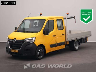 Renault Master 165PK Kraanwagen Maxilift Dubbel Cabine Dubbellucht Open Laadbak 3,5t Trekhaak LED Airco Cru vendida por BAS World B.V.