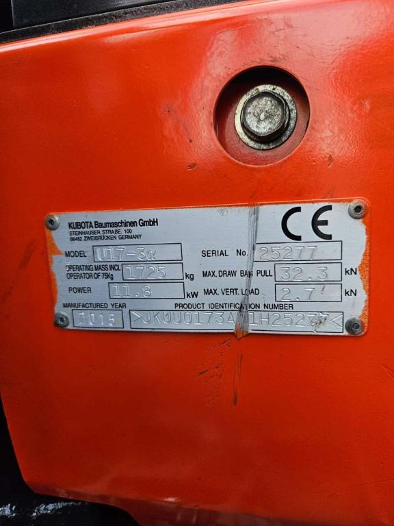 Kubota U17-3a Foto 17
