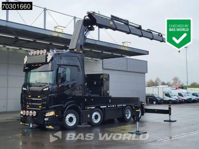 Scania S660 8X2 HMF 9520OK-RCS Crane Kran Fifth wheel Full Air Lift+steering axle vendida por BAS World B.V.