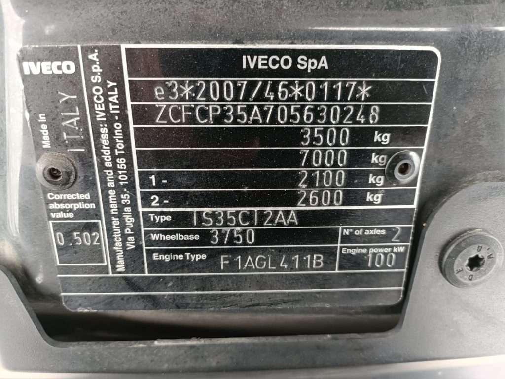 Iveco DAILY  DAILY 35C14 FURGONATO BOX CON SPONDA EURO 6 Foto 16
