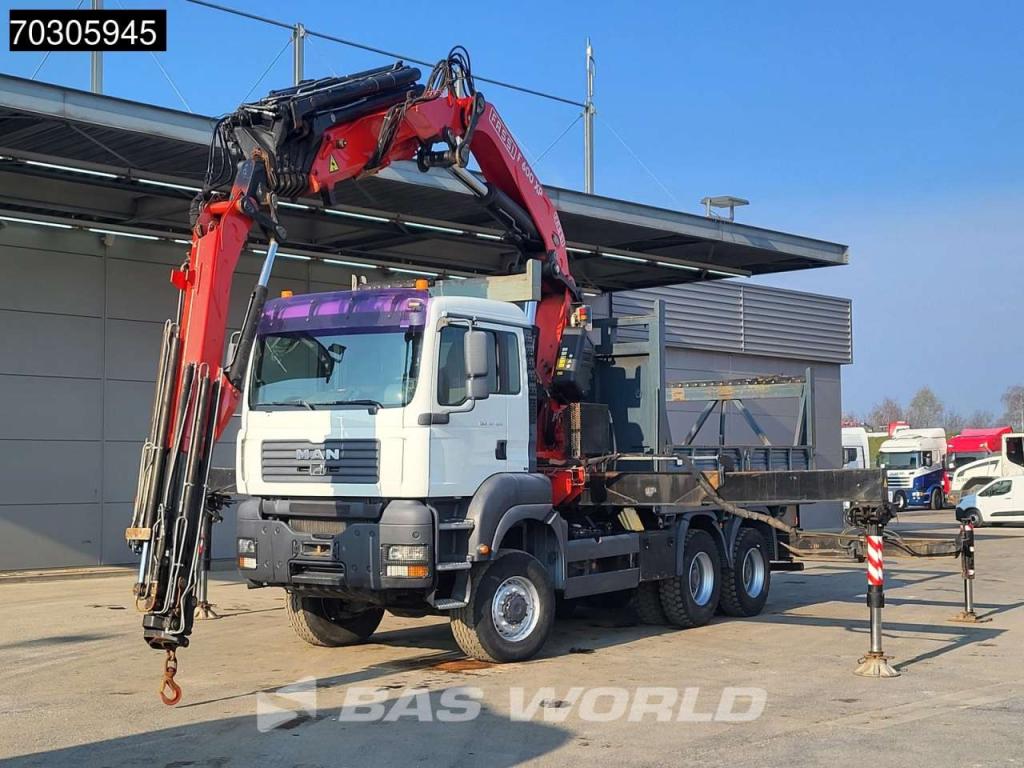 Man TGA 33.350 TGA 6X6 Fassi F600 6+6 Extensions Fly-Jib Manual Full Steel Foto 5