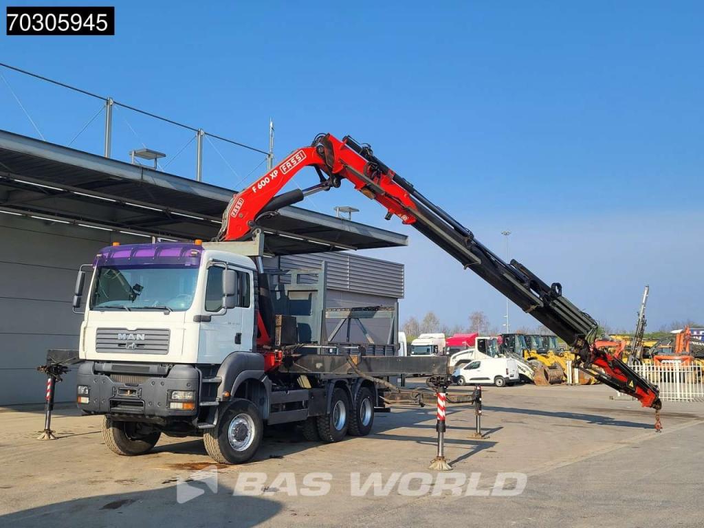 Man TGA 33.350 TGA 6X6 Fassi F600 6+6 Extensions Fly-Jib Manual Full Steel Foto 7