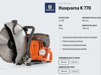 Husqvarna K770 vendida por RMC Srl