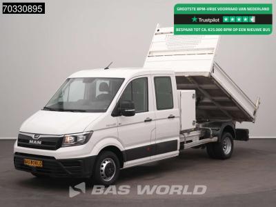 Man TGE 5.120 Dubbel Cabine Kipper met Kist Dubbellucht 3,5t Trekhaak Airco Cruise Camera Euro6 Tipper vendida por BAS World B.V.
