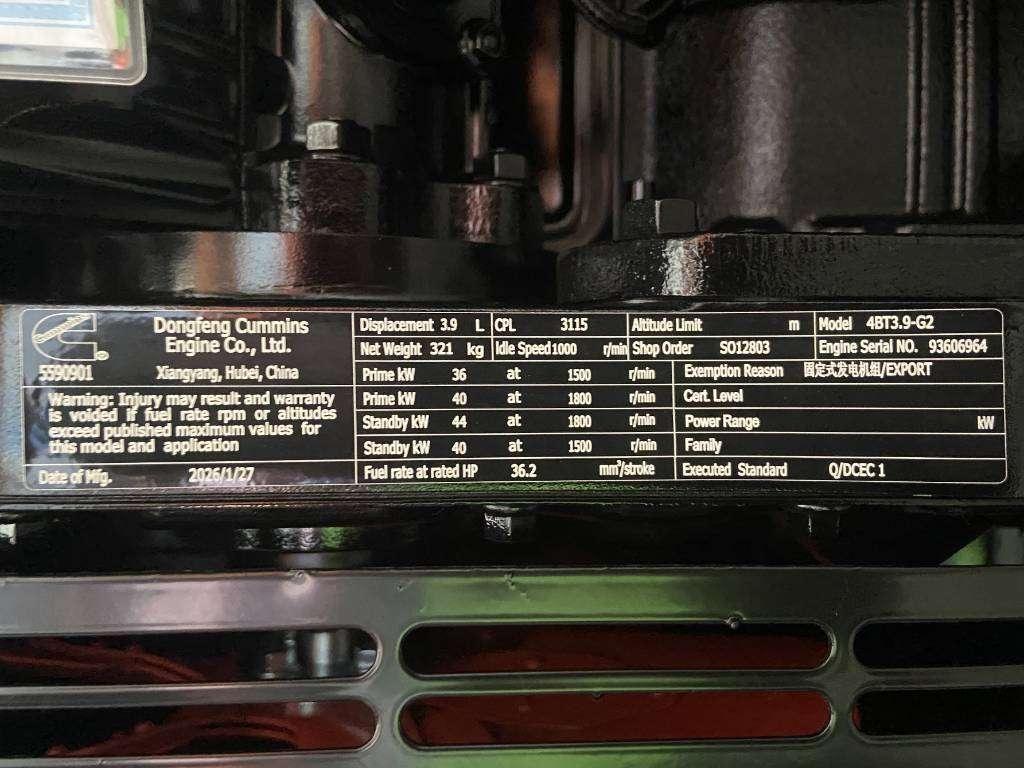 Cummins 4BT3.9-G2 - 45 kVA Generator - DPX-19831 Foto 12