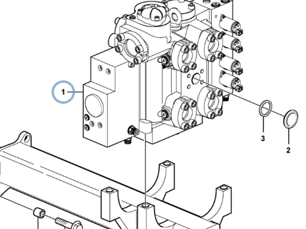 Volvo control valve for Volvo  L220F, L180E and L180F. Foto 2