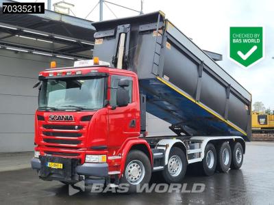 Scania G450 10X4 NL-Truck APK 25m3 AJK tipper Lift+steering Axle Retarder Euro 6 vendida por BAS World B.V.