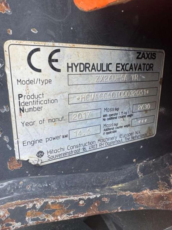 Hitachi ZX26U-5AYR Foto 6