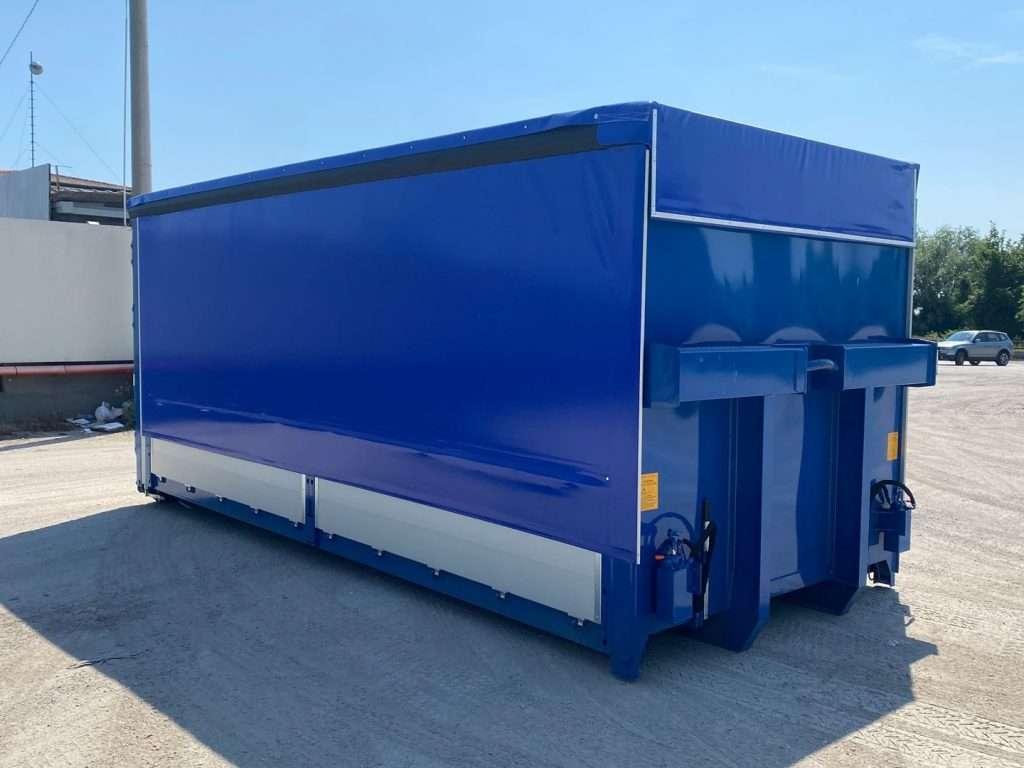 CONTAINER SCARRABILE NUOVO CENTINATO CON ALZA E A Foto 8