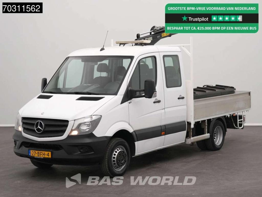 Mercedes-Benz Sprinter 513 CDI Automaat Kraanwagen HIAB 017T Dubbellucht Trekhaak Airco Euro6 Kraan Crane Kranwag Foto 1