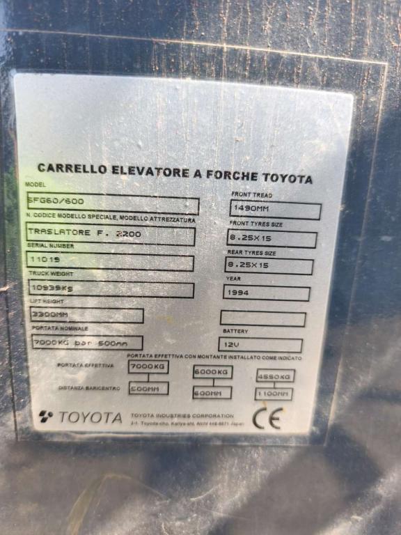 Toyota 5FG60/600 Foto 6