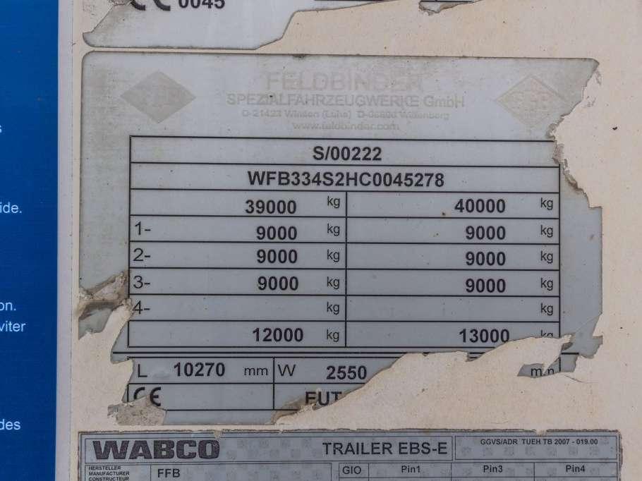 Feldbinder EUT 40.3- 40.000 L CEMENT/CIMENT/ZEMENT Foto 15