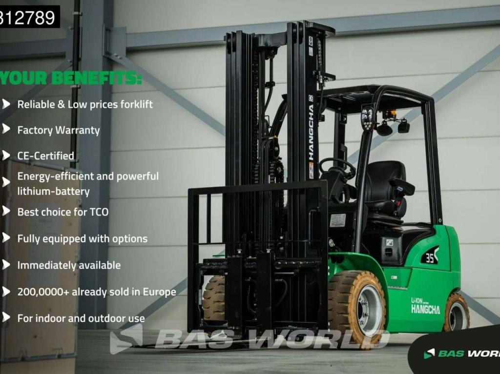 Hangcha CPD35 Li-ion - Triplex - Free lift - Side shift Foto 2
