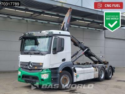 Mercedes-Benz Arocs 2530 NGT 6X2 CNG Engine! HIAB 21Z56 containersystem Lift+Steering axle Automatic Euro 6 vendida por BAS World B.V.