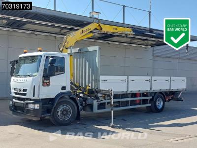 Iveco Eurocargo 180E300 4X2 Hyva V911 3S Crane Kran Telma retarder Ladebordwand Euro 5 vendida por BAS World B.V.
