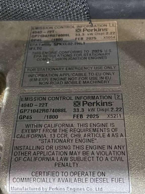 Perkins 404D-22TG - 28 kVA Generator - DPX-19801.1 Foto 14